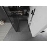 Mexen Kioto paravan de dus Walk-in 120 x 95 x 40 cm, transparent, negru - 800-120-095-221-70-00-040