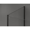 Mexen Kioto paravan de dus Walk-in 120 x 95 x 40 cm, transparent, negru - 800-120-095-221-70-00-040