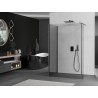 Mexen Kioto Walk-in zuhanyfal 120 x 120 x 30 cm, átlátszó, sötétszürke fém - 800-120-120-221-95-00-030