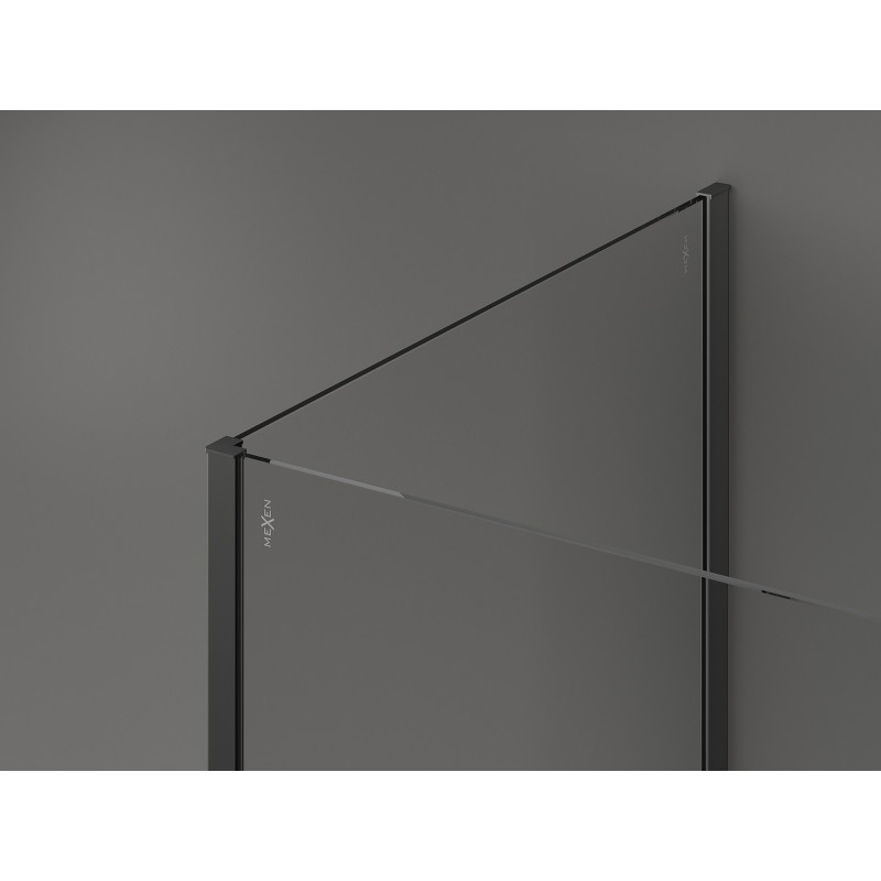 Mexen Kioto panou de duș Walk-in 120 x 120 x 30 cm, transparent, metal de armă - 800-120-120-221-95-00-030