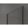 Mexen Kioto Walk-in zuhanyfal 120 x 120 x 30 cm, átlátszó, sötétszürke fém - 800-120-120-221-95-00-030