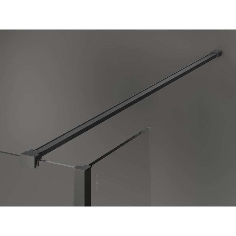 Mexen Kioto Walk-in zuhanyfal 125 x 70 x 40 cm, átlátszó, gun metal - 800-125-070-221-95-00-040