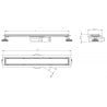 Mexen Flat 360° M33 scurgere liniară rotativă 80 cm, inox - 1033080-40