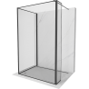 Mexen Kioto perete de duș Walk-in 110 x 80 x 40 cm, model negru, negru - 800-110-080-221-70-70-040