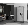 Mexen Kioto panou de duș Walk-in 120 x 80 x 40 cm, ramă neagră, negru - 800-120-080-221-70-70-040
