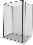 Mexen Kioto Walk-in zuhanyfal 120 x 80 x 40 cm, fekete keret, fekete - 800-120-080-221-70-70-040