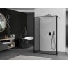 Mexen Kioto perete de duș Walk-in 110 x 80 x 40 cm, model negru, negru - 800-110-080-221-70-70-040