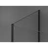 Mexen Kioto panou de duș Walk-in 120 x 80 x 40 cm, ramă neagră, negru - 800-120-080-221-70-70-040