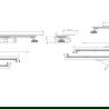 Mexen Flat 360° M33 scurgere liniară rotativă 100 cm, Crom - 1033100-40