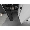 Mexen Kioto Walk-in zuhanyfal 130 x 100 x 30 cm, fekete keret, gunmetal - 800-130-100-221-95-70-030