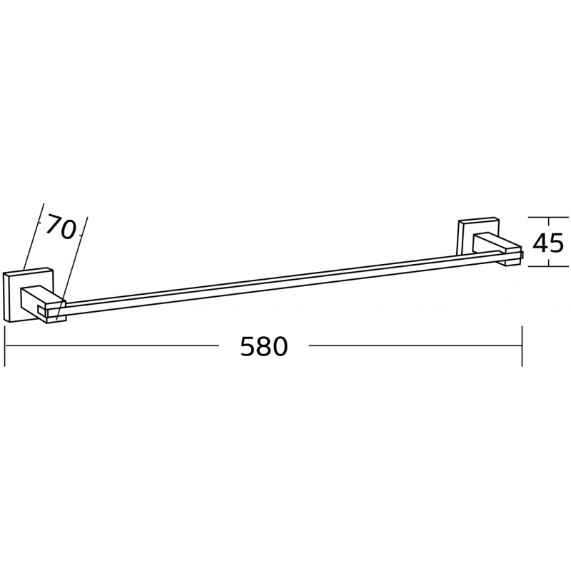 Mexen Vane suport pentru prosop, crom - 7020924-00
