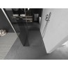 Mexen Kioto Walk-in zuhanyfal 135 x 100 x 30 cm, átlátszó, szálcsiszolt nikkel - 800-135-100-221-97-00-030