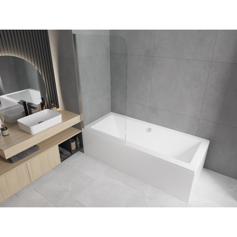 Mexen Felix paravan de baie cu 1 aripă 70 x 140 cm, transparent, crom - 890-070-001-01-00