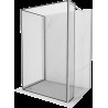 Mexen Kioto panou de duș Walk-in 90 x 90 x 30 cm, model negru, nichel periat - 800-090-090-221-97-70-030