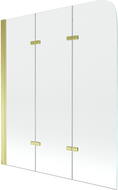 Mexen Felix paravan cadă 3-aripi120 x 140 cm, transparent, Aurie - 890-120-003-50-00