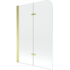 Mexen Felix paravan cadă cu 2 canaturi 80 x 140 cm, transparent, auriu - 890-080-002-50-00