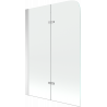 Mexen Felix paravan pentru cadă de baie cu 2 aripi 80 x 140 cm, transparent, crom - 890-080-002-01-00