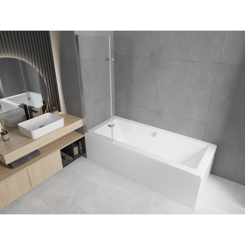 Mexen Felix paravan pentru cadă, cu 2 panouri, 80 x 140 cm, transparent, crom - 890-080-002-01-00