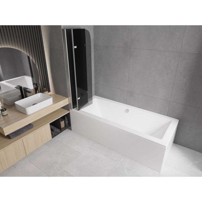 Mexen Felix paravan de baie cu 3 panouri 120 x 140 cm, grafit, crom - 890-120-003-01-40