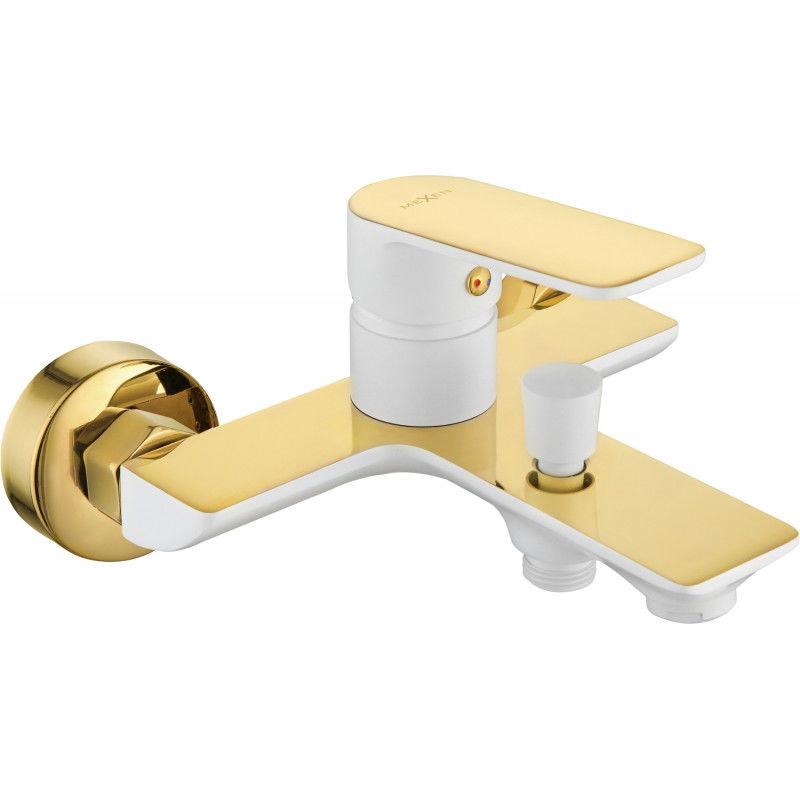 Mexen Alfa baterie de baie, alb/auriu - 745730-25