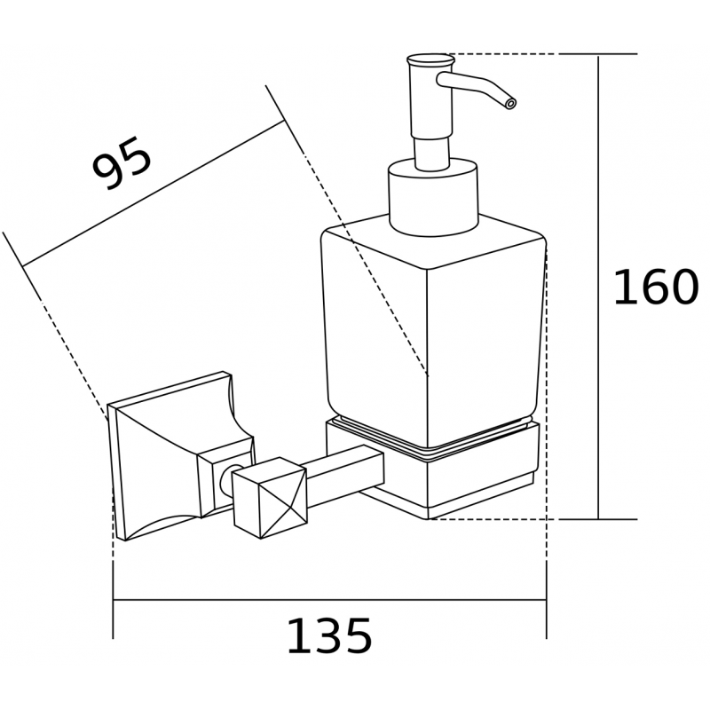 Mexen Dalia distribuitor săpun, crom - 70173388-00