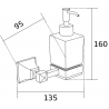 Mexen Dalia dozator de săpun, Neagră - 70173388-70