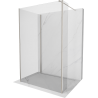 Mexen Kioto perete de duș Walk-in 125 x 100 x 40 cm, transparent, nichel periat - 800-125-100-221-97-00-040