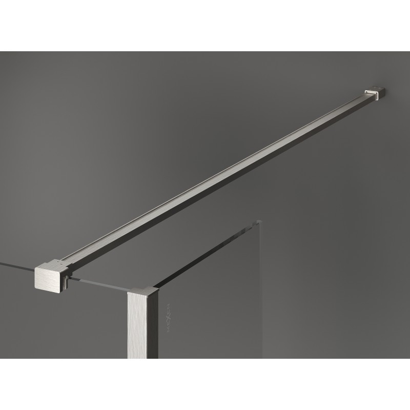 Mexen Kioto Walk-in zuhanyfal 105 x 100 x 40 cm, átlátszó, csiszolt nikkel - 800-105-100-221-97-00-040