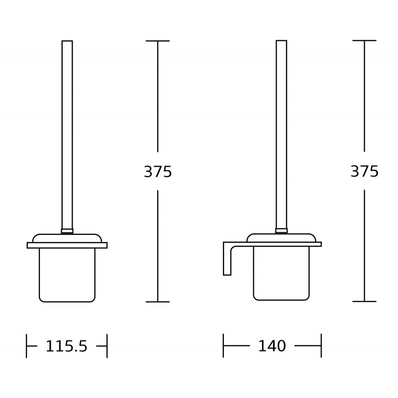 Mexen Lea perie de toaletă, crom - 7026050-00