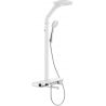 Mexen Blaze külső zuhanykészlet esőztetővel és csappal, fehér/króm - 78109-20