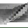 Mexen Kioto peretele de duș Walk-in 80 x 70 cm, transparent, nichel mat - 800-080-202-97-00-070