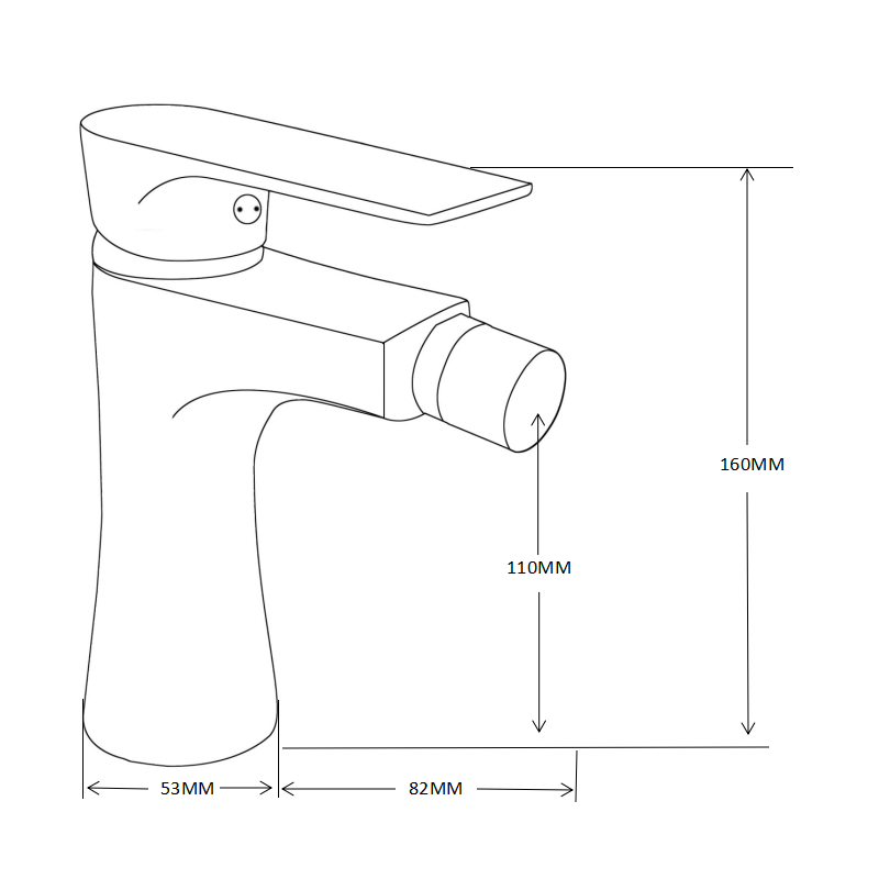 Mexen Axel baterie pentru bideu, crom - 73820-00