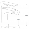 Mexen Axel baterie bideu, Crom - 73820-00