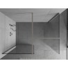 Mexen Kioto Walk-in zuhanyfal 100 x 90 cm, átlátszó, szálcsiszolt nikkel - 800-100-202-97-00-090