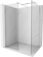 Mexen Kioto Walk-in zuhanyfal 100 x 90 cm, átlátszó, szálcsiszolt nikkel - 800-100-202-97-00-090