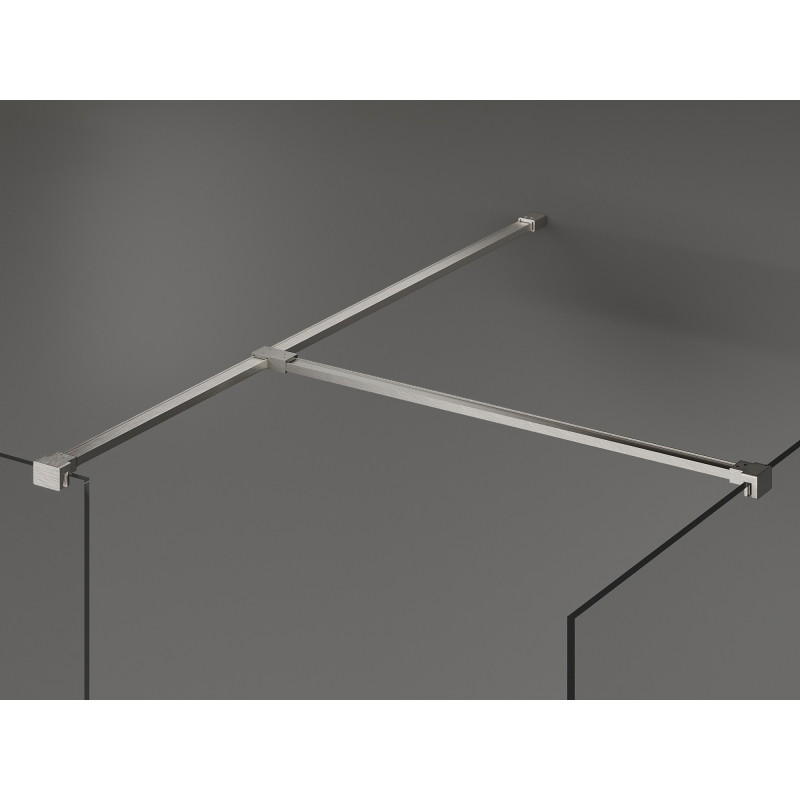 Mexen Kioto Walk-in zuhanyfal 110 x 110 cm, átlátszó, kefélt nikkel - 800-110-202-97-00-110