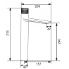 Mexen Zero+ baterie de chiuvetă înaltă, neagră - 71610-70
