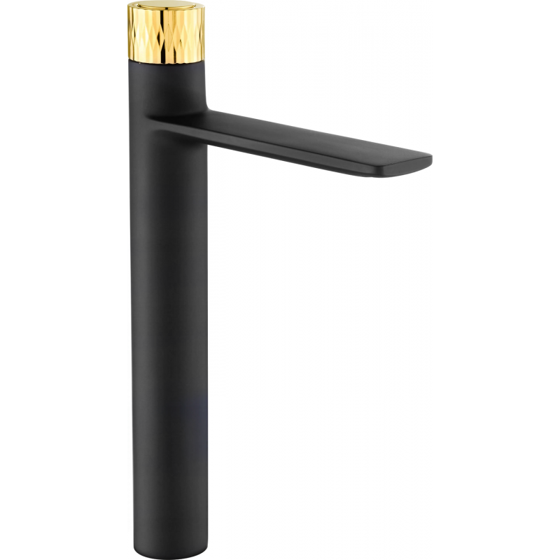 Mexen Zero+ baterie de chiuvetă înaltă, negru/auriu - 71610-75