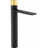 Mexen Zero+ baterie de chiuvetă înaltă, negru/auriu - 71610-75