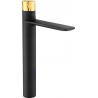 Mexen Zero+ baterie de lavoar înaltă, neagră/aurie - 71610-75