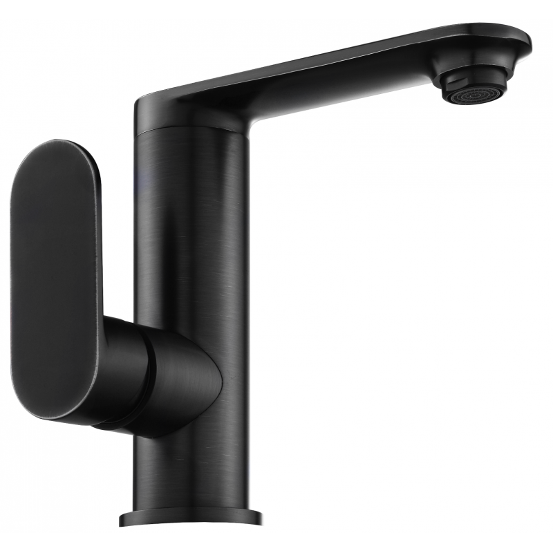 Mexen Milo mosdócsap oldalmarkolattal, fekete - 71305-70