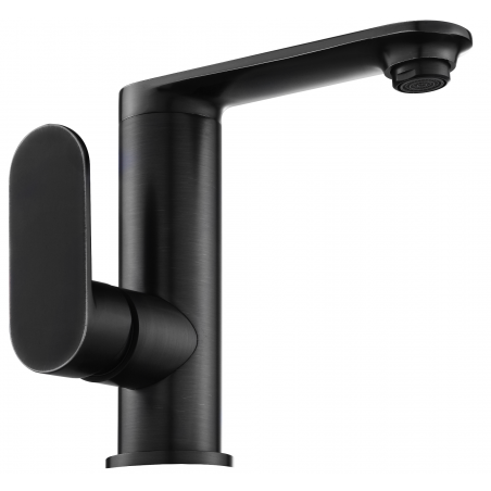 Mexen Milo baterie de lavoar cu mâner lateral, negru - 71305-70