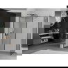Mexen Kioto paravan de duș Walk-in 110 x 70 cm, model negru, gun metal - 800-110-202-95-70-070