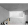Mexen Cube téglalap alakú kád 170 x 80 cm borítással és 2 szárnyú paravánnal 100 cm, átlátszó, króm
