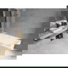 Mexen Cube cadă dreptunghiulară 170 x 80 cm cu panouri si paravan cu 3 aripi 120 cm, transparent, Neagră - 550517080X9012037000