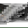Mexen Kioto zuhanyfal Walk-in 155 x 80 cm, áttetsző, gun gray csiszolt - 800-155-202-66-00-080