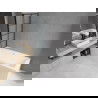 Mexen Cube cadă dreptunghiulară 170 x 80 cm cu panouri si paravan cu 1 aripă 70 cm, Model negru - 550517080X9307017077