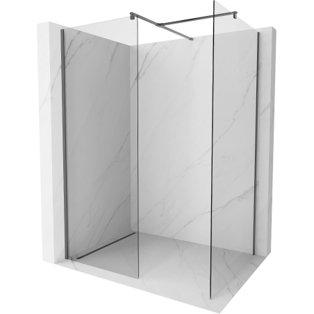 Mexen Kioto paravan de duș Walk-in 125 x 100 cm, transparent, gun metal - 800-125-202-95-00-100