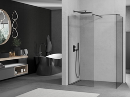 Mexen Kioto panou de duș Walk-in 130 x 70 cm, transparent, gun metal - 800-130-202-95-00-070