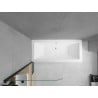 Mexen Cube cadă dreptunghiulară 180 x 80 cm cu carcasă și paravan cu 1 canat 70 cm, transparent, negru